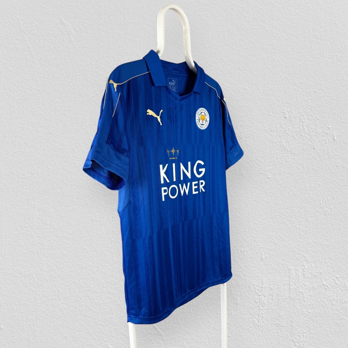 Leicester City 2016/2017 Football Shirt Home Kit Blue Puma Mens Medium