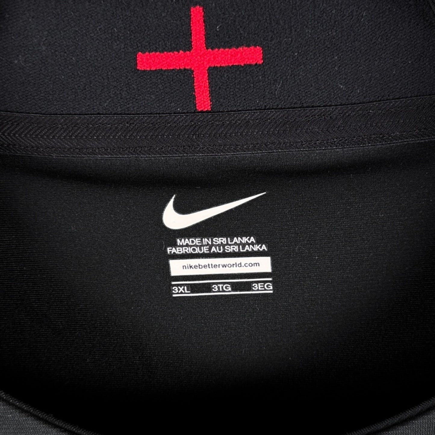 Nike England Rugby Player Issue Jersey Shirt Black 2011-2012 Away Mens 3XL XXXL