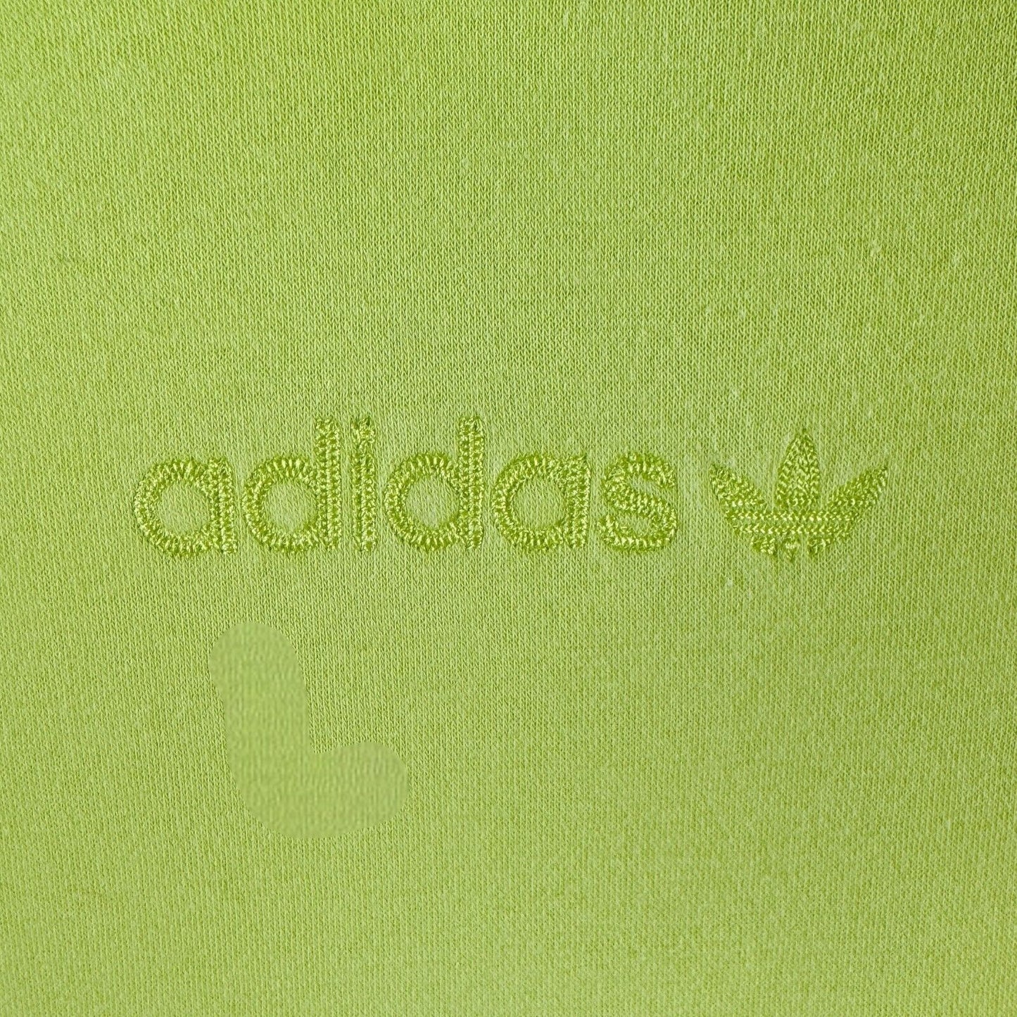 Adidas Originals Green Hoodie Embroidered Centre Logo Neon Womens UK 10 Small