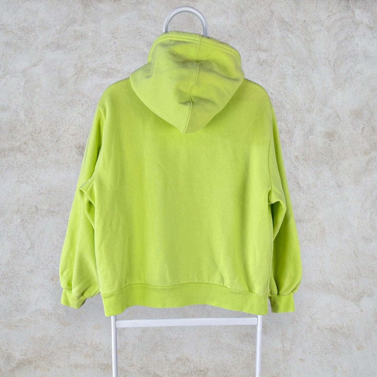 Adidas Originals Green Hoodie Embroidered Centre Logo Neon Womens UK 10 Small
