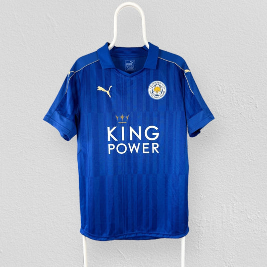 Leicester City 2016/2017 Football Shirt Home Kit Blue Puma Mens Medium