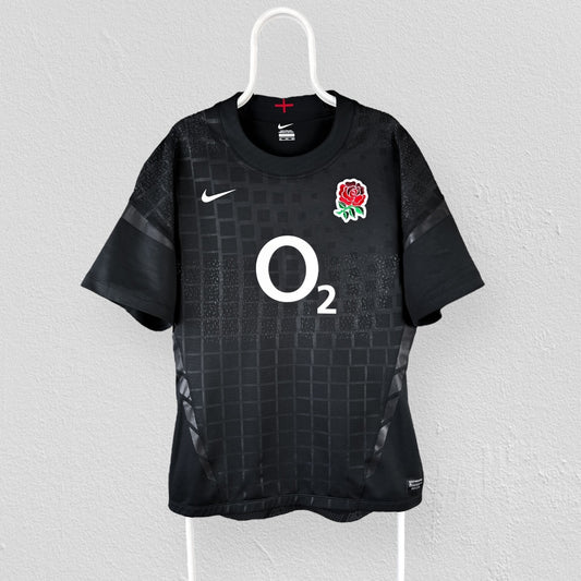 Nike England Rugby Player Issue Jersey Shirt Black 2011-2012 Away Mens 3XL XXXL